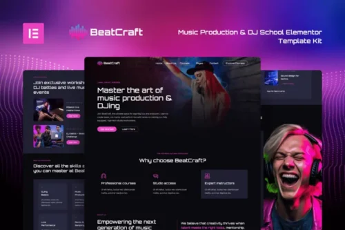 Mua Beatcraft - Music Production & DJ School Elementor Template Kit giá rẻ