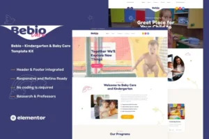 Mua Bebio - Kindergarten & Baby Care Elementor Template Kit giá rẻ