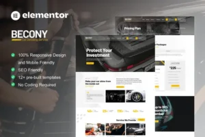 Mua Becony - Car Detailing Services & Car Repair Elementor Template Kit giá rẻ