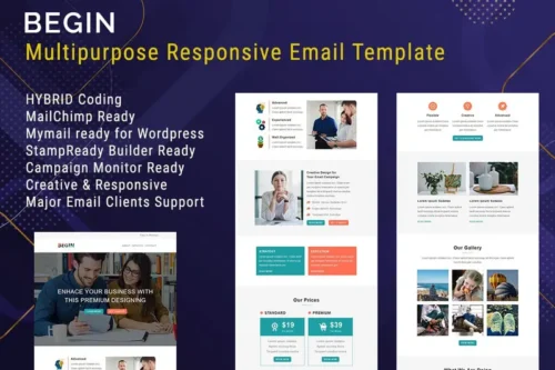 Mua Begin - Responsive Email Template giá rẻ
