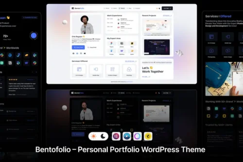 Mua Bentofolio – Personal Portfolio WordPress Theme giá rẻ