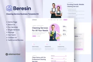 Mua Beresin - Modern Cleaning Service Business Elementor Kit giá rẻ