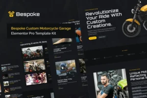 Mua Bespoke - Custom Motorcycle Garage Elementor Pro Template Kit giá rẻ