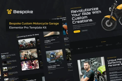Mua Bespoke - Custom Motorcycle Garage Elementor Pro Template Kit giá rẻ