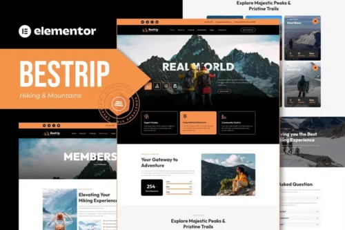 Mua Bestrip - Hiking & Mountain Elementor Template Kit giá rẻ