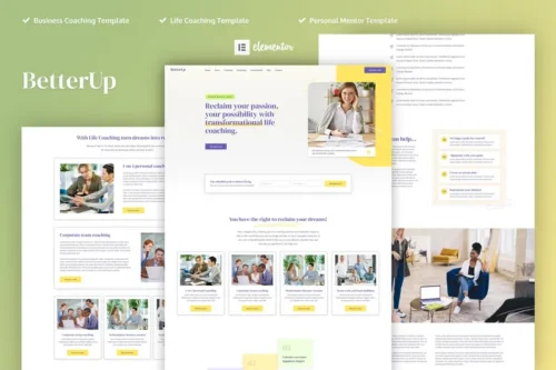 Mua BetterUp - Business Coaching & Mentor Elementor Pro Template Kit giá rẻ