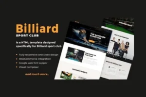 Mua Billiard - Creative Sporting WordPress Theme giá rẻ