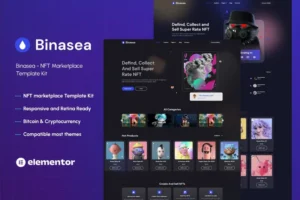Mua Binasea - NFT Marketplace Elementor Template Kit giá rẻ
