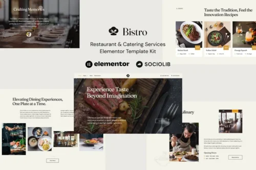 Mua Bistro - Restaurant & Catering Services Elementor Template Kit giá rẻ