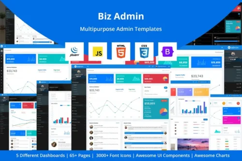Mua Bizadmin - Multipurpose Bootstrap Admin Template giá rẻ