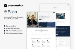 Mua Bizio - Business and Finance Consulting Elementor Template Kit giá rẻ