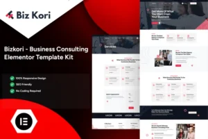 Mua Bizkori - Business Consulting Elementor Pro Template Kit giá rẻ