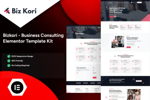 Mua Bizkori - Business Consulting Elementor Pro Template Kit giá rẻ