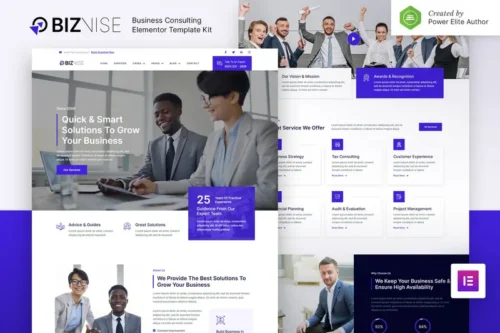 Mua Biznise – Business Consulting Elementor Template Kit giá rẻ