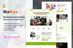 Mua BizRox - Business Consulting Elementor Template Kit giá rẻ