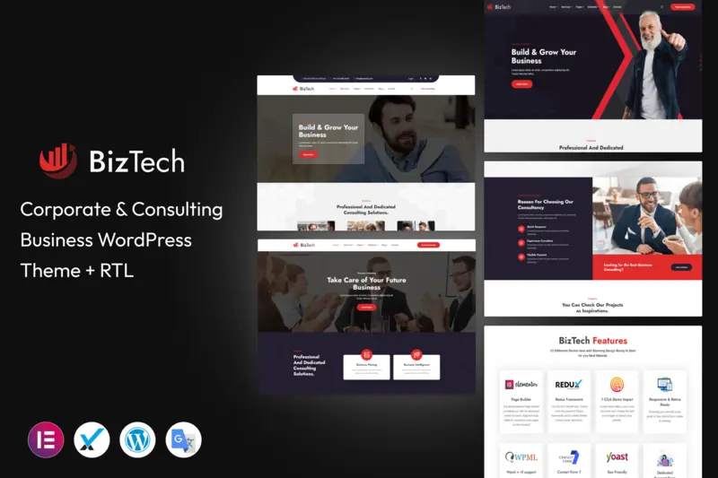 Mua Biztech - Consulting Business WordPress Theme giá rẻ