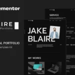 Blaire – Personal Portfolio Elementor Template Kit