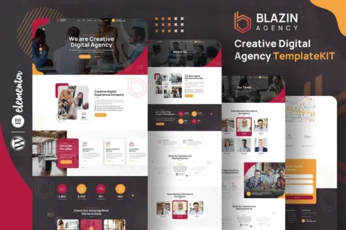 Mua Blazin - Creative Digital Agency Elementor Template Kit giá rẻ