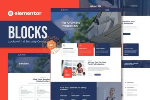 Mua Blocks - Locksmith & Security Company Elementor Template Kit giá rẻ