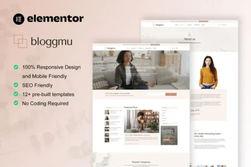 Mua Bloggmu - Feminine Blog Elementor Template Kit giá rẻ
