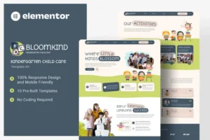 Mua Bloomkind - Kindergarten Child Care Elementor Template Kit giá rẻ