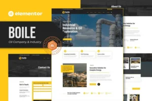 Mua Boile - Oil Company & Industry Elementor Template Kit giá rẻ