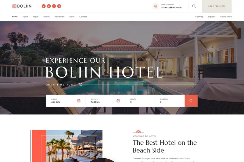Mua Boliin - Resort & Hotel Booking WordPress Theme giá rẻ
