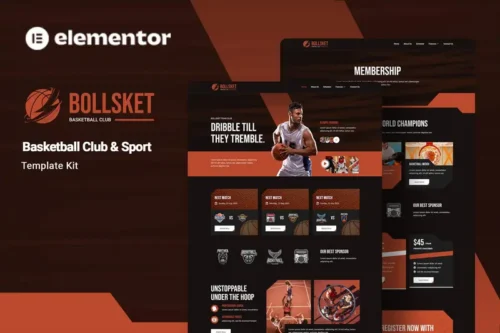 Mua Bollsket - Basketball Club & Sport Elementor Template Kit giá rẻ