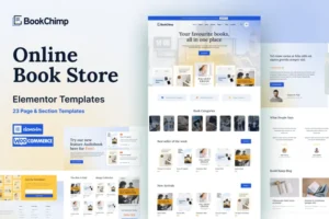 Mua BookChimp - Online Book Store Website Elementor Template Kit giá rẻ