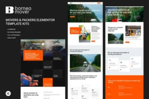 Mua Borneo - Movers & Packers Elementor Pro Template Kit giá rẻ