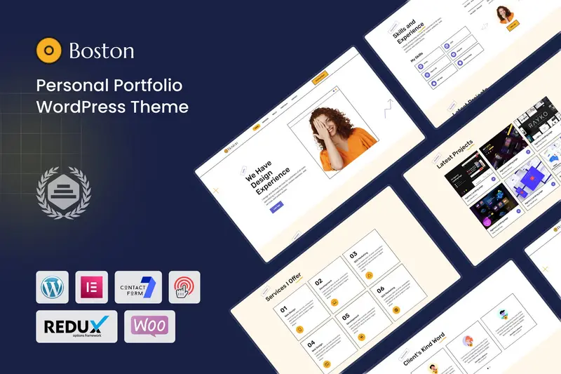 Mua Boston - Personal Portfolio WordPress Theme giá rẻ