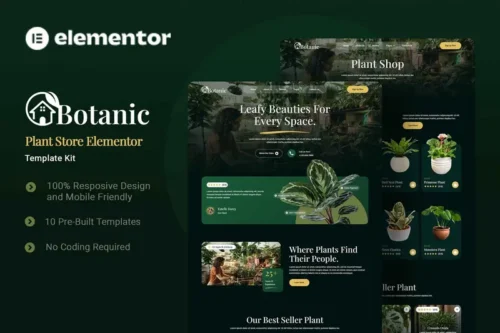 Mua Botanic - Plant Store Elementor Template Kit giá rẻ