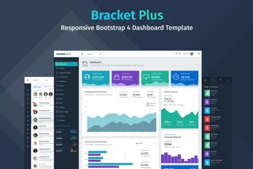 Mua Bracket+ Responsive Bootstrap 4 Dashboard Template giá rẻ