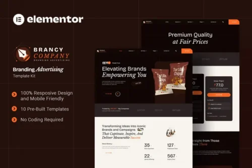 Mua Brancy - Branding Advertising Elementor Template Kit giá rẻ