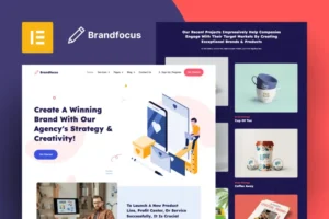 Mua Brandfocus - Branding Agency Elementor Pro Template Kit giá rẻ