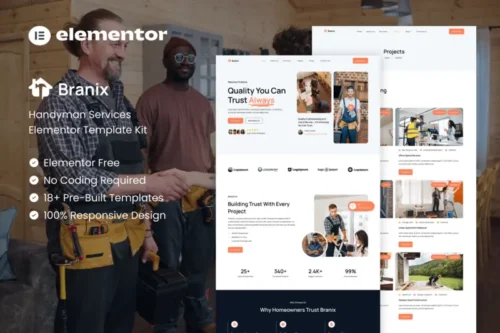 Mua Branix - Handyman Services Elementor Template Kit giá rẻ