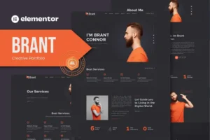 Mua Brant - Creative Portfolio & Agency Elementor Template Kit giá rẻ
