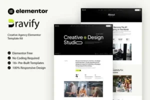 Mua Bravify - Creative Agency Elementor Template Kit giá rẻ