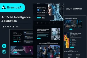 Mua BraviusAI – AI & Robotics Elementor Template Kit giá rẻ