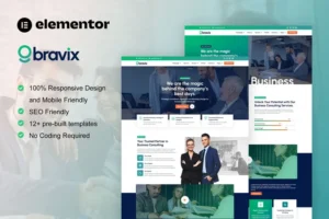 Mua Bravix - Business Consulting Elementor Pro Template Kit giá rẻ