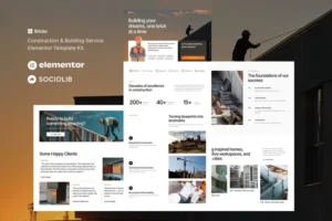 Mua Bricko - Construction & Building Service Elementor Template Kit giá rẻ