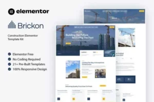 Mua Brickon - Construction Elementor Template Kit giá rẻ