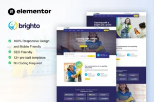 Mua Brighto - Cleaning Service Company Elementor Pro Template Kit giá rẻ