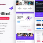 Brilliant – Online Course Elementor Pro Template Kit