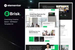 Mua Brisk - Coworking Creative Space Elementor Template Kit giá rẻ