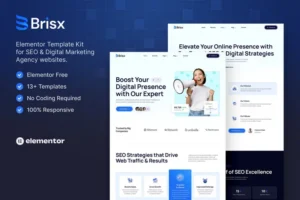 Mua Brisx – SEO & Digital Marketing Agency Elementor Template Kit giá rẻ