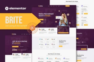 Mua Brite - Job Listing & Recruitment Elementor Template Kit giá rẻ