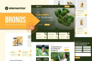 Mua Bronos - Medical Marijuana Elementor Template Kit giá rẻ