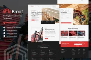 Mua Broof - Roofing Services Elementor Template Kit giá rẻ