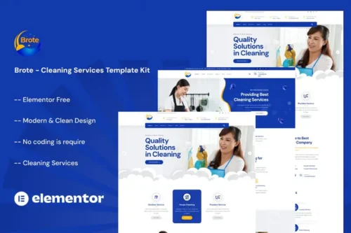 Mua Brote - Cleaning Services Elementor Template Kit giá rẻ